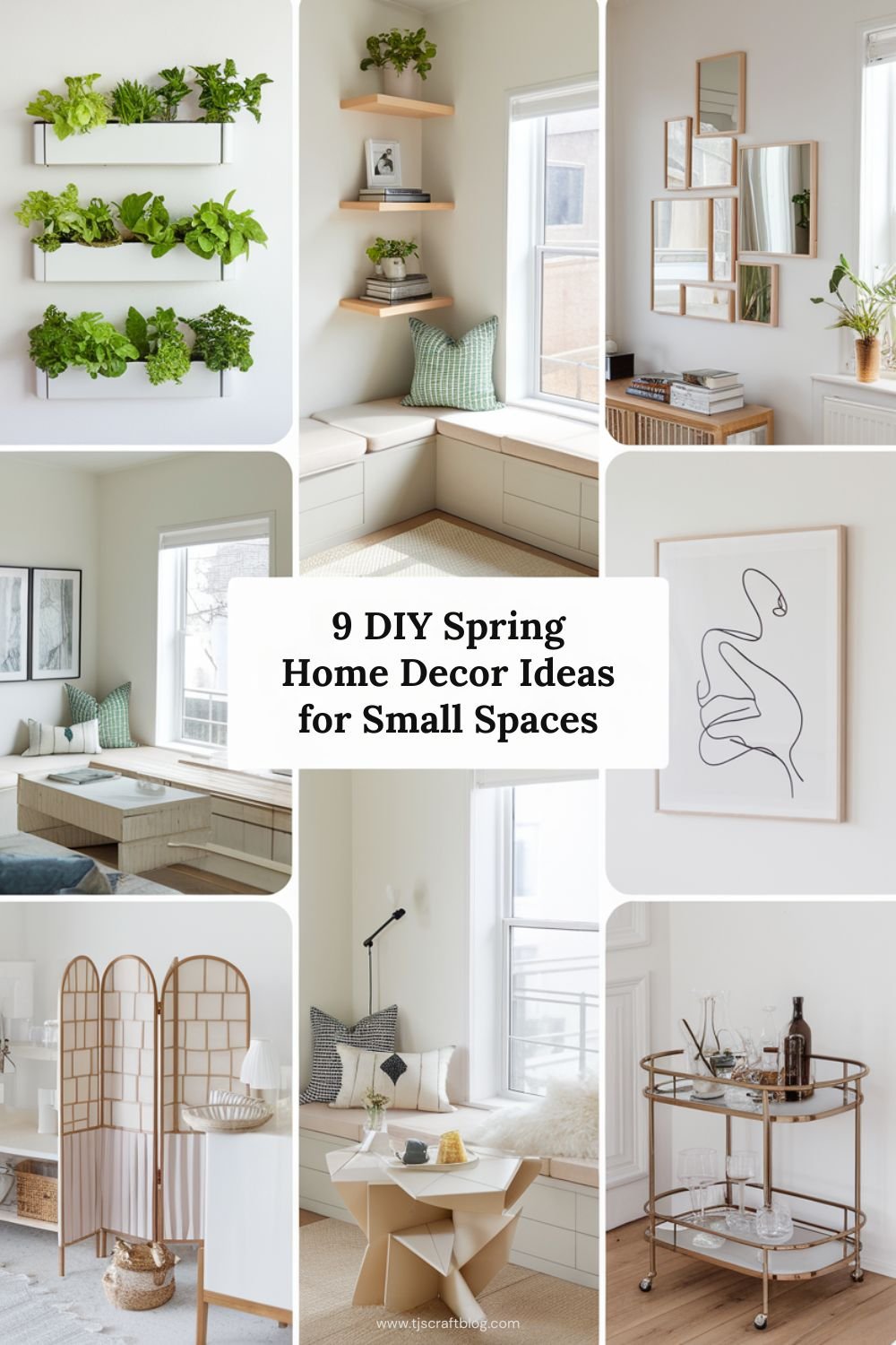 Transform your small space into a bright and airy spring haven with these 9 DIY-friendly decor ideas! Maximize your space with vertical gardens, floating shelves, and multi-functional furniture. #springdecor #smallspaces #DIYhomedecor