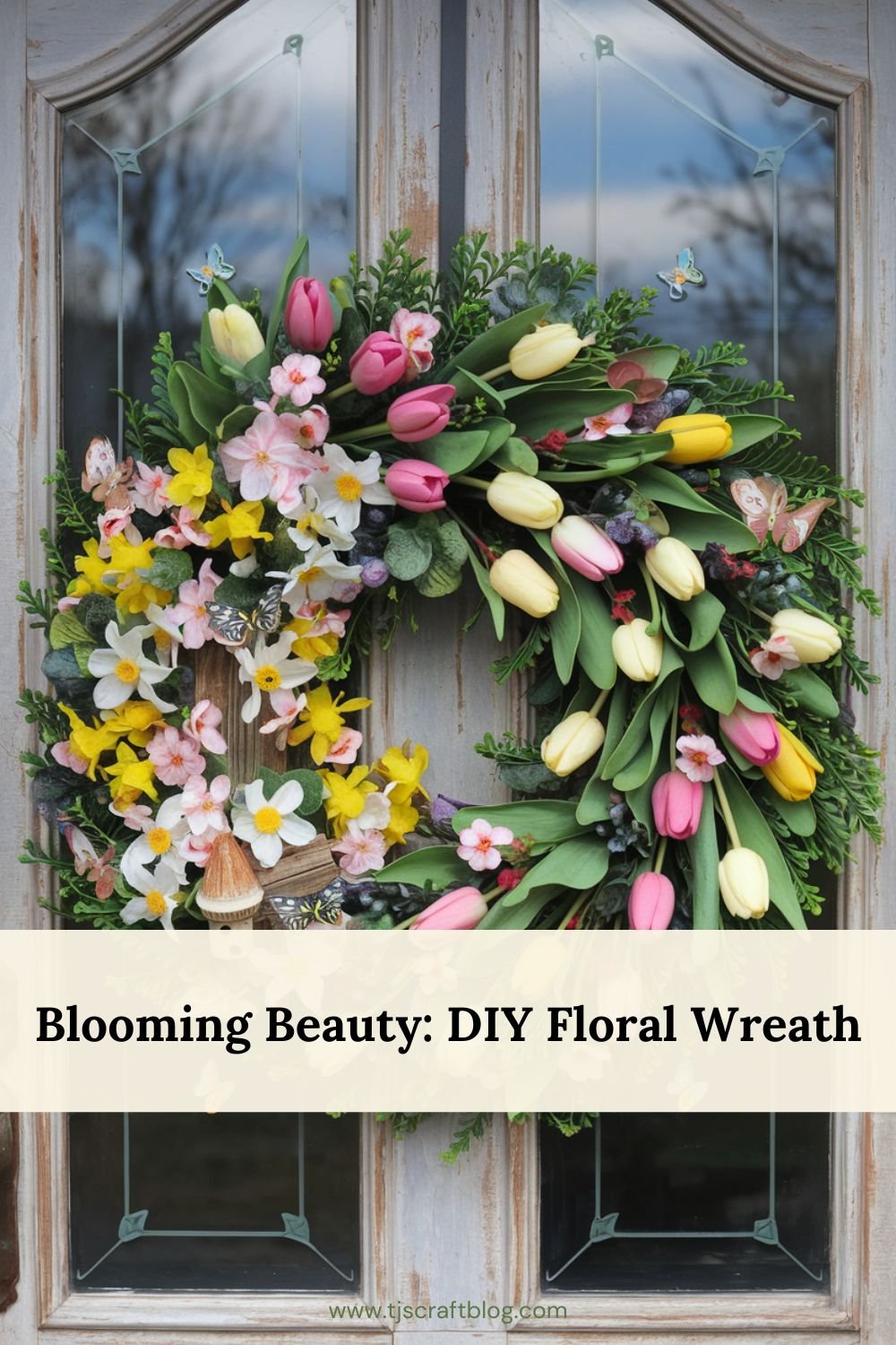 A floral wreath is the quintessential symbol of spring, and creating your own adds a personal touch to your home's welcome.