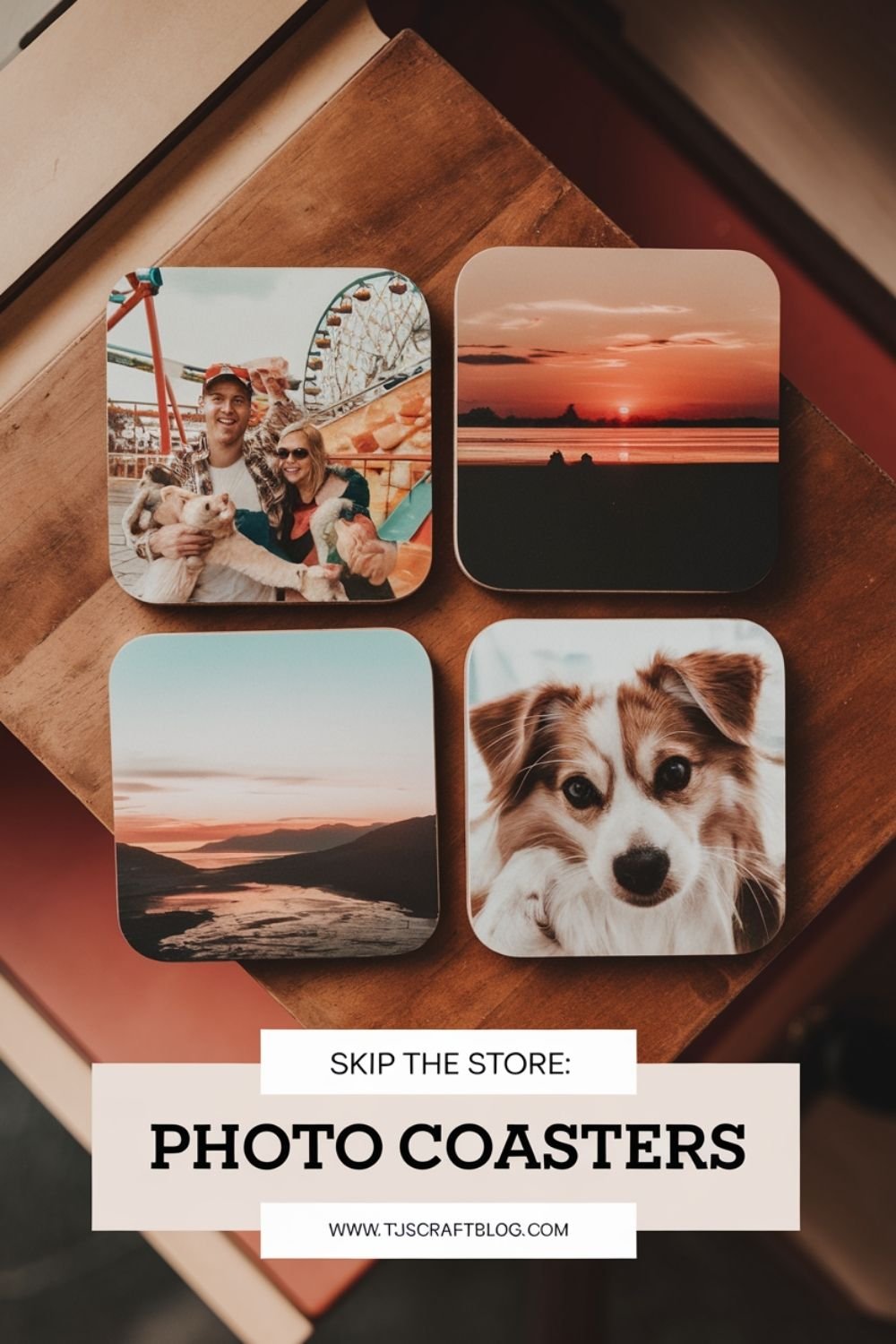 Turn your favorite memories into functional art with these personalized photo coasters. They're a great way to add a personal touch to his living space.