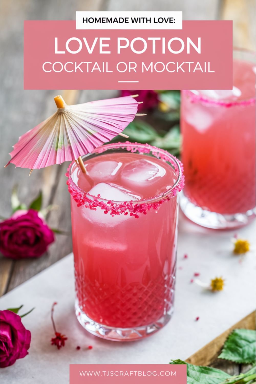 Love Potion A signature cocktail or mocktail adds a festive touch to any Valentine's Day celebration. Think pinks, reds, and other romantic hues.