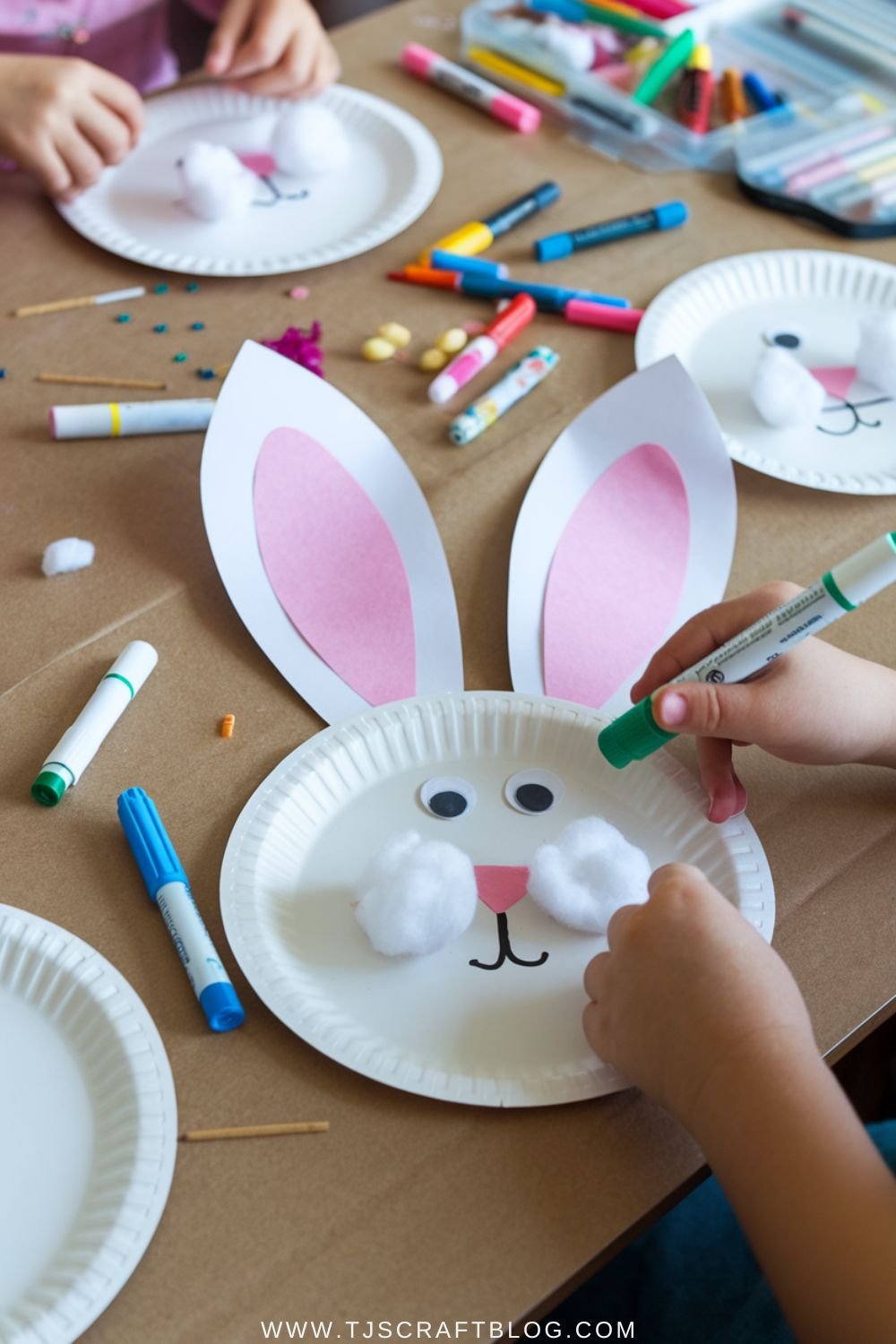Need a fun Easter craft for kids? 🐰🎨 This paper plate bunny is adorable, easy, and budget-friendly! All you need are paper plates, cotton balls, googly eyes, and markers. The perfect activity for toddlers and preschoolers! Try it today. #EasterCrafts #KidsActivities